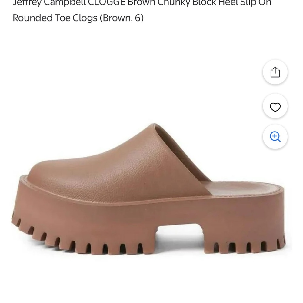 Jeffrey Campbell Brown Chunky Block Heel Clogs size 7